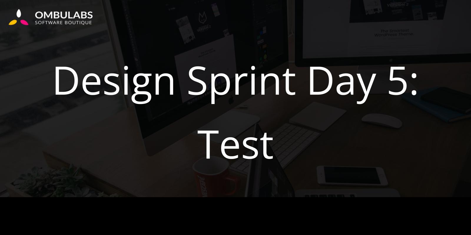 Design Sprint Day 5: Test